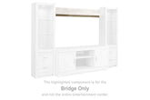 Prime Furniture - Ashley Furniture - Bellaby Entertainment Center - Pier / Whitewash - W331-24